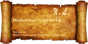 Neuhauser Leonetta névjegykártya